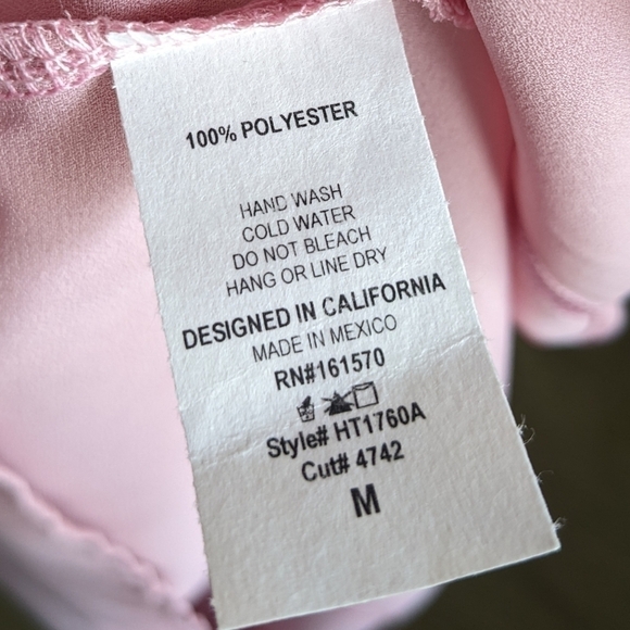 HAPTICS Blush Pink Poet Style Femme Statement sleeve Blouse M - Picture 11 of 11